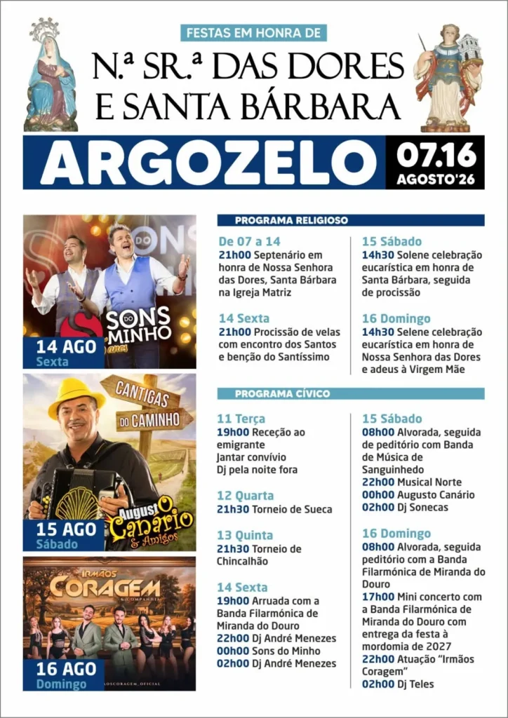 Festas de Argozelo (Senhora das Dores) 2026