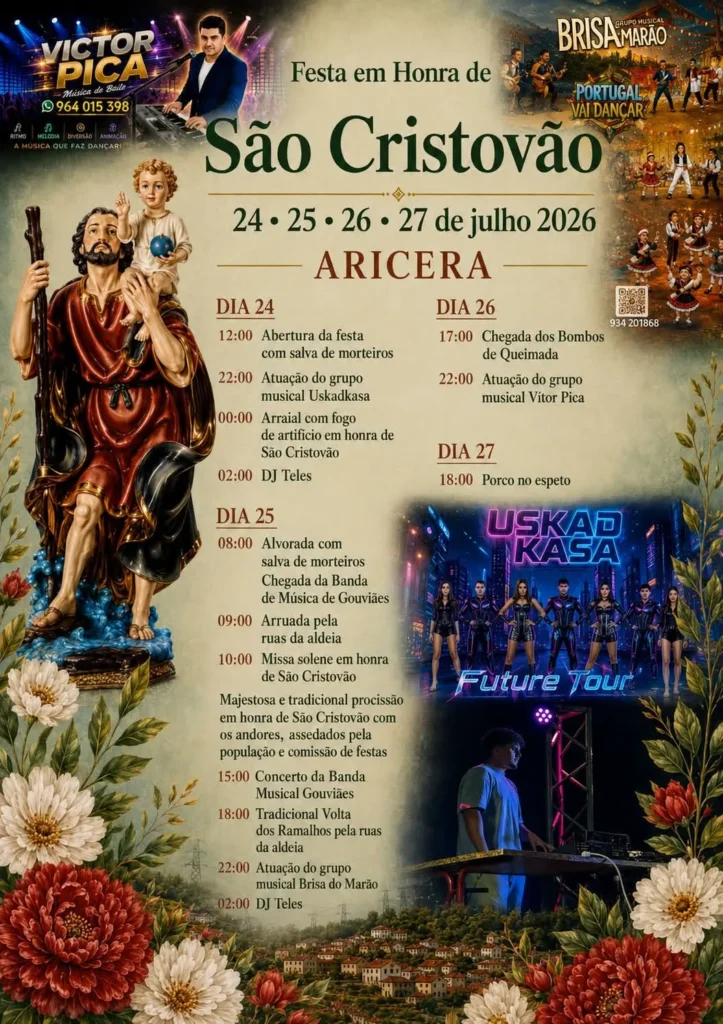 Festas de Aricera (São Cristóvão) 2026