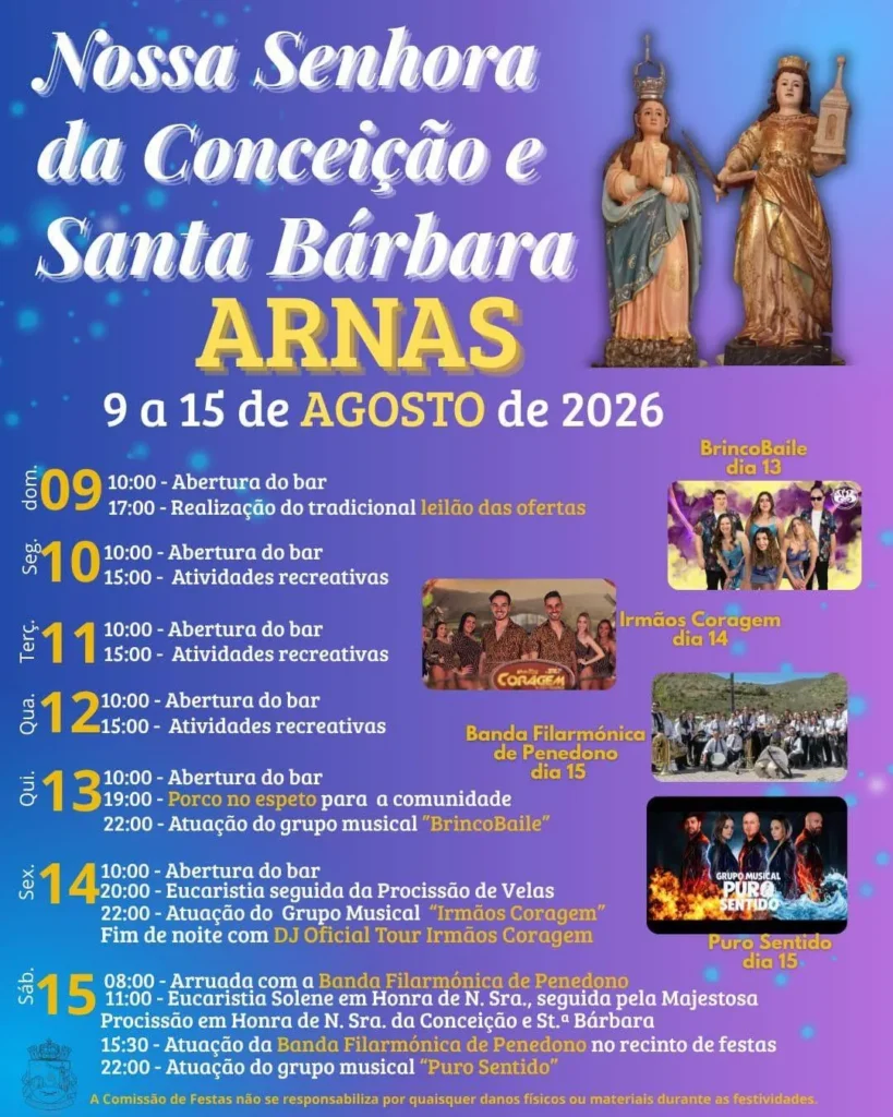 Festas de Arnas (Senhora da Conceição) 2026