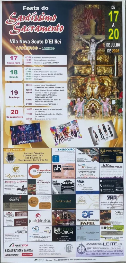 Festras de Vila Nova Souto Del Rei (Santíssimo Sacramento) 2026