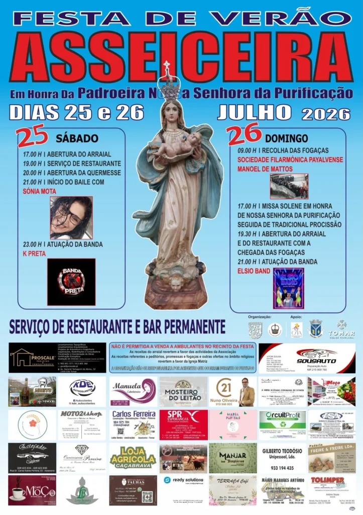 Festas da Asseiceira, Tomar (Senhora da Purificação) 2026