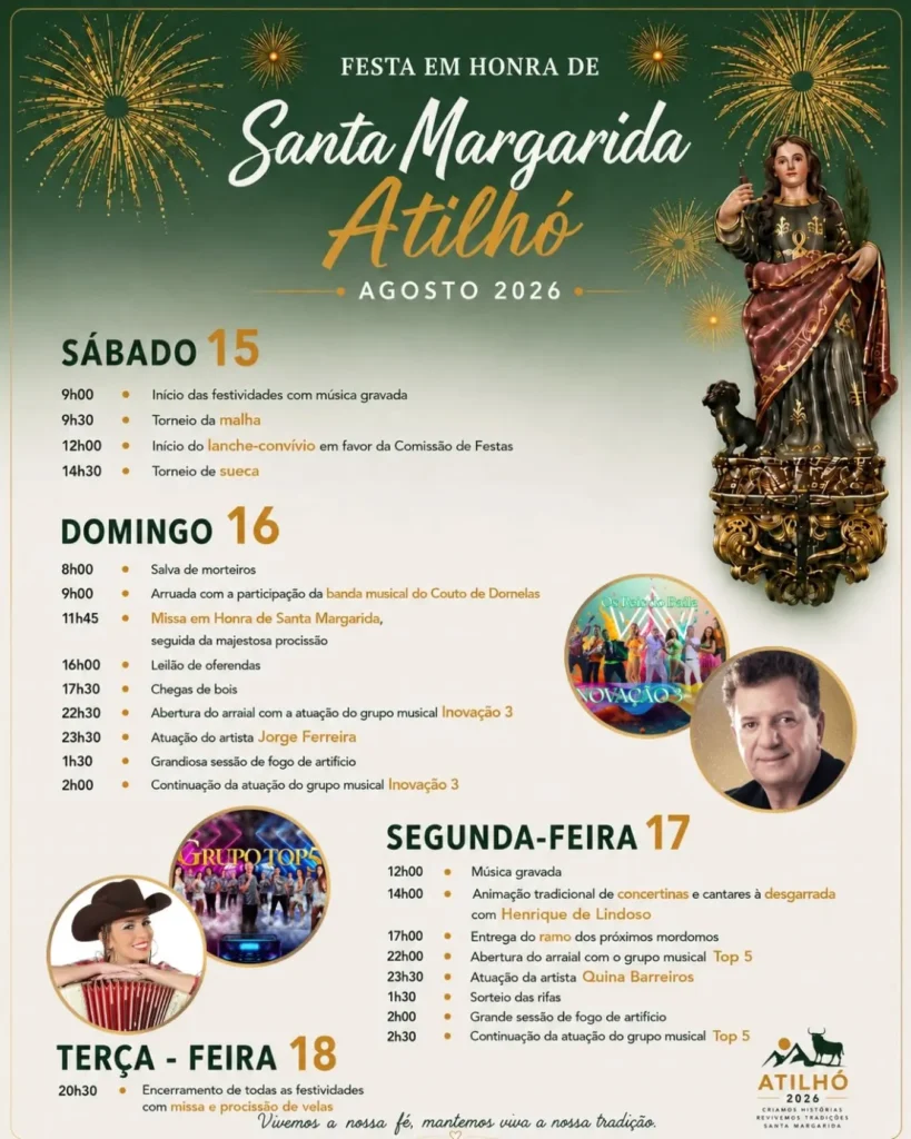 Festas de Atilhó (Santa Margarida) 2026