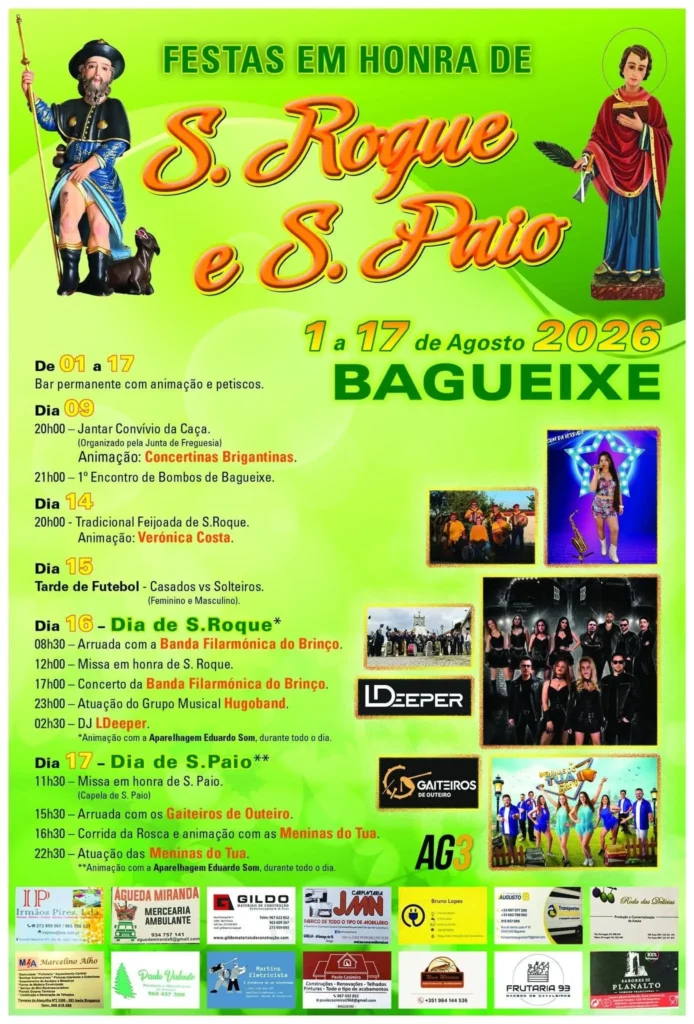 Festas de Bagueixe (São Roque) 2026