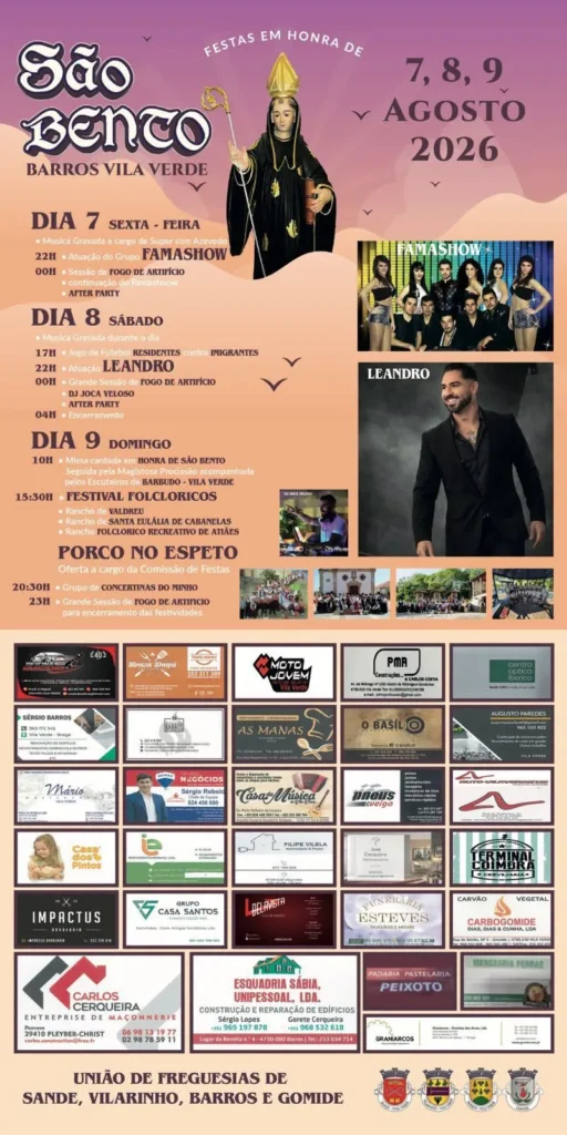 Festas de Barros, Vila Verde (São Bento) 2026