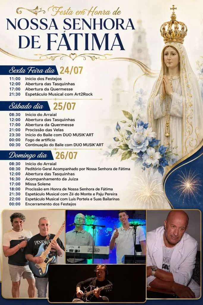 Festas da Barrosa (Senhora de Fátima) 2026