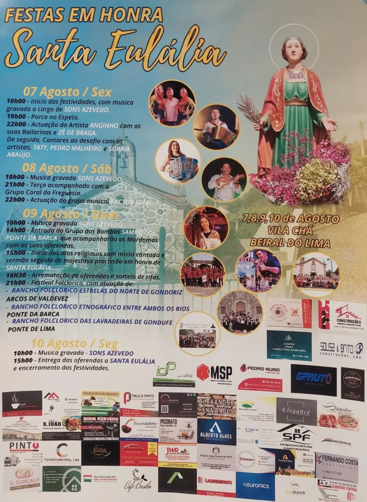 Festas de Beiral do Lima (Santa Eulália) 2026