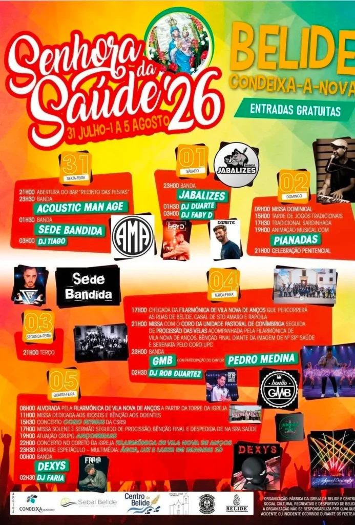 Festas de Belide, Condeixa-a-Nova (Senhora da Saúde) 2026
