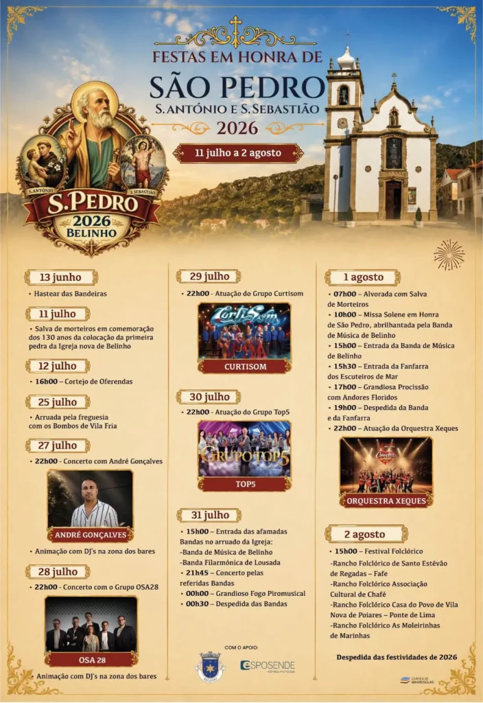 Festas de Belinho, Esposende (São Pedro) 2026