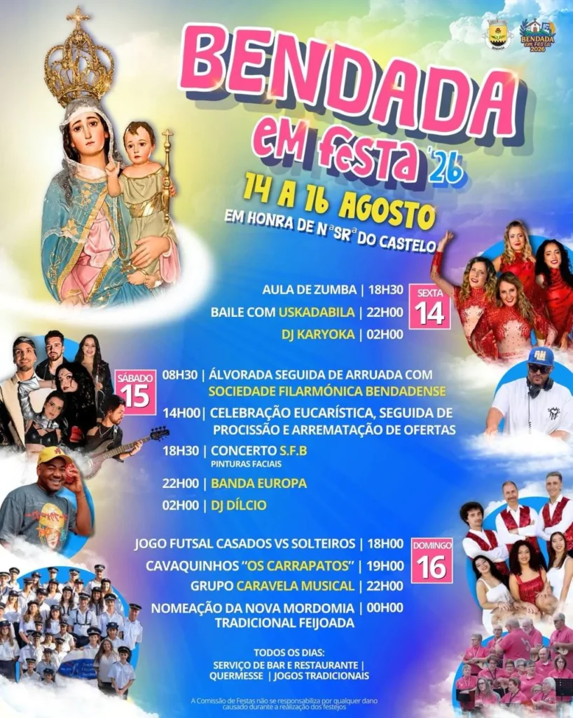 Festas de Bendada (Senhora do Castelo) 2026