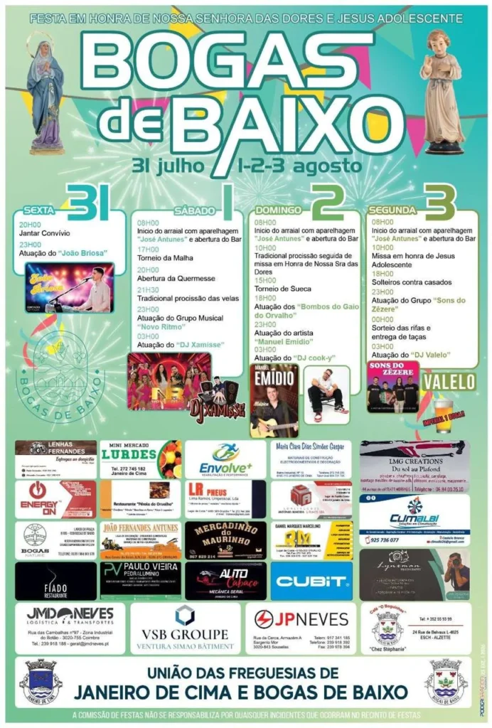 Festas de Bogas de Baixo (Senhora das Dores) 2026