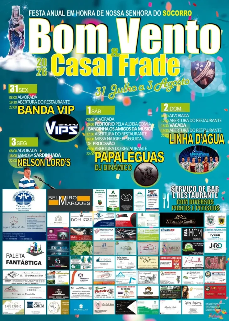 Festas de Bom Vento, Bombarral (Senhor do Socorro) 2026