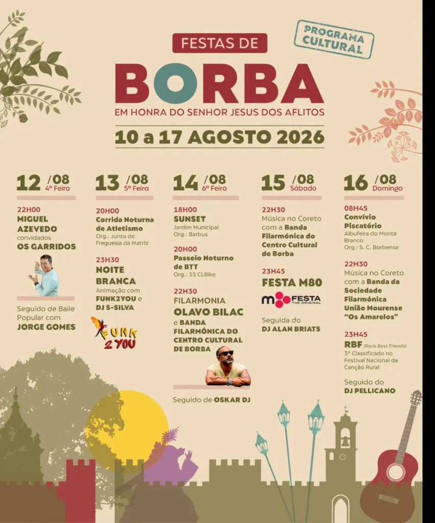 Festas de Borba (Senhor Jesus dos Aflitos) 2026