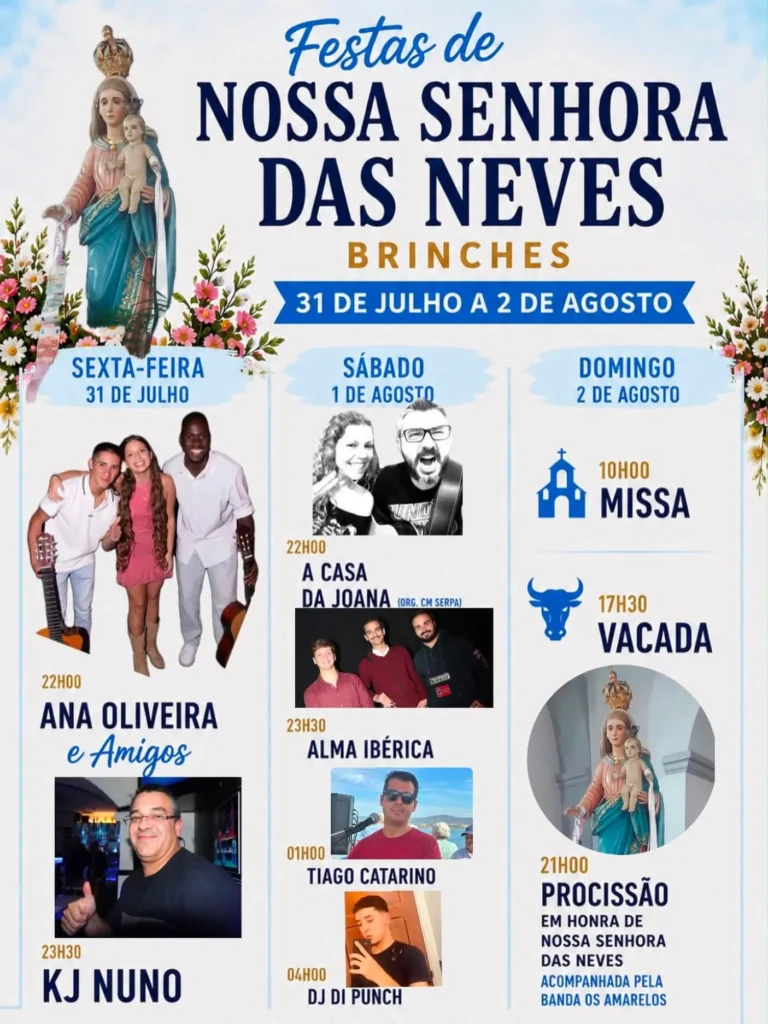Festas de Brinches (Senhora das Neves) 2026