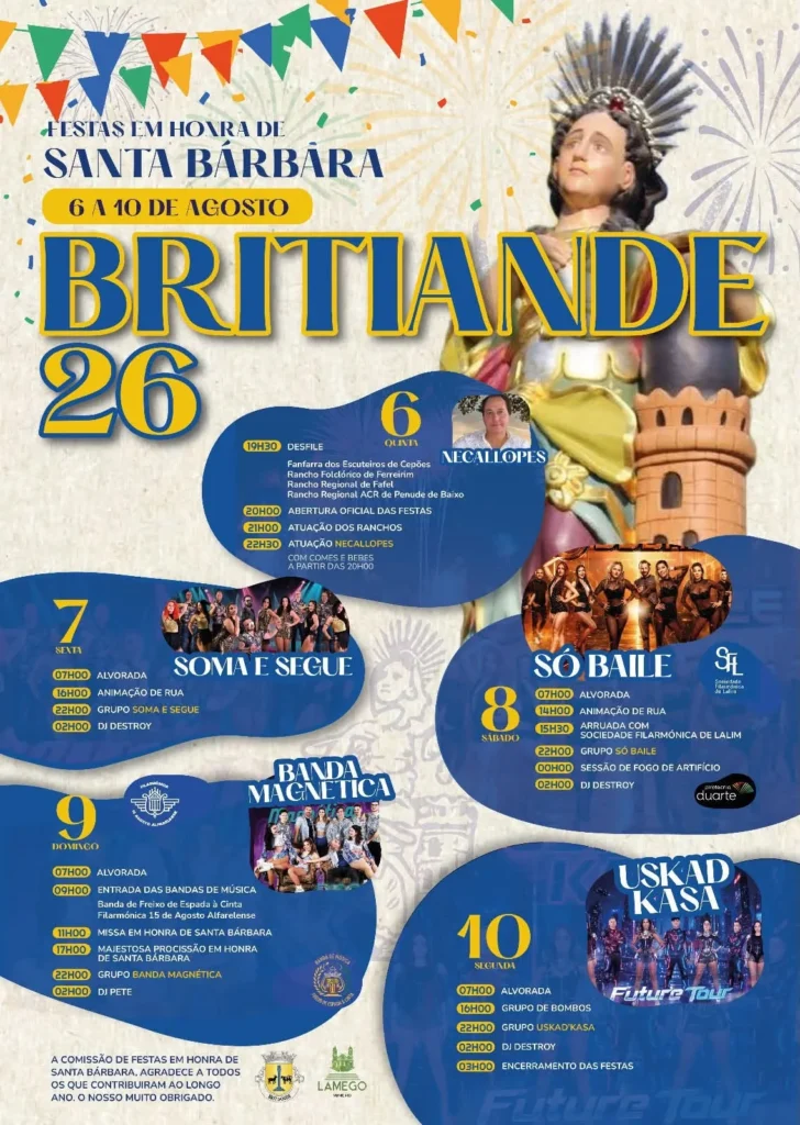 Festas de Britiande (Santa Bárbara) 2026