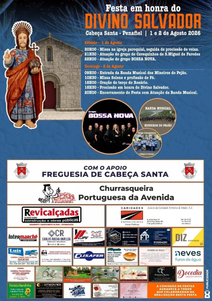 Festas de Cabeça Santa, Penafiel (Divino Salvador) 2026