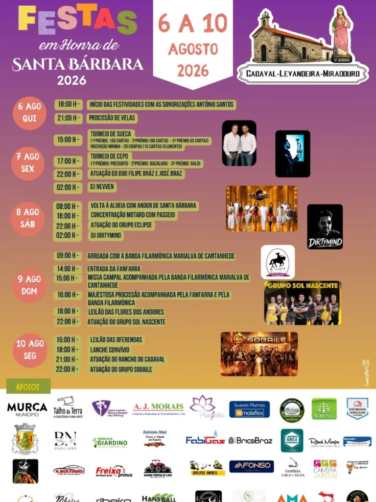 Festas de Cadaval, Levandeira (Santa Bárbara) 2026