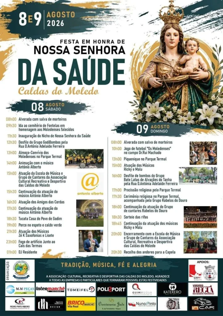Festas de Caldas do Moledo (Senhora da Saúde) 2026