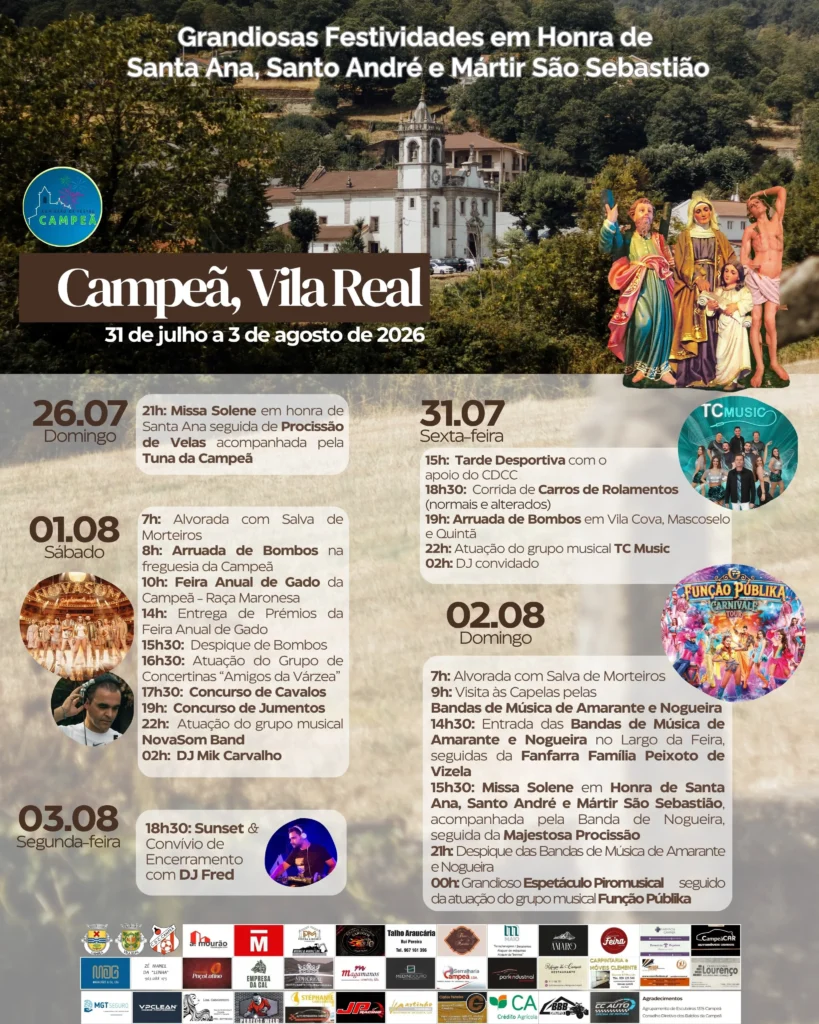 Festas de Campeã, Vila Real (Santa Ana) 2026