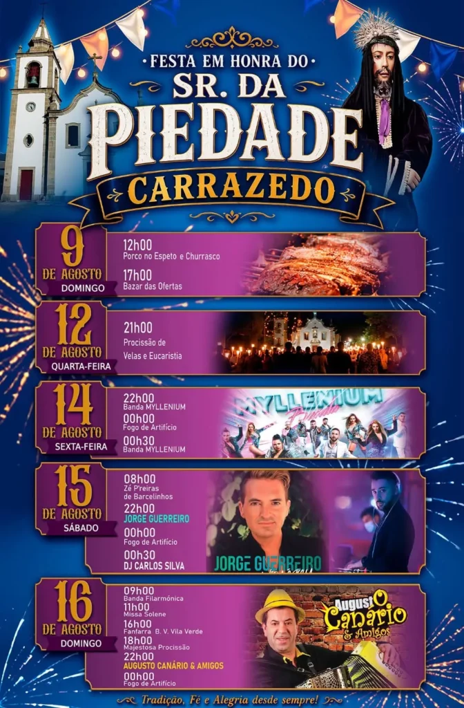 Festas de Carrazedo, Amares (Senhora da Piedade) 2026