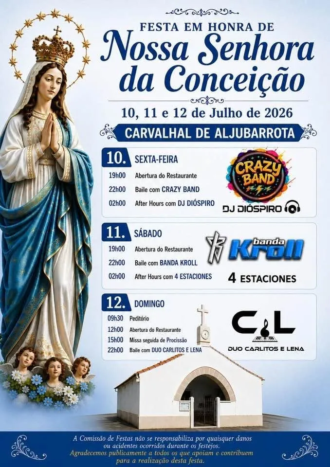 Festas de Carvalhal de Aljubarrota (Senhora da Conceição) 2026