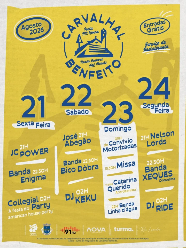 Festas de Carvalhal Benfeito (Senhora das Mercês) 2026