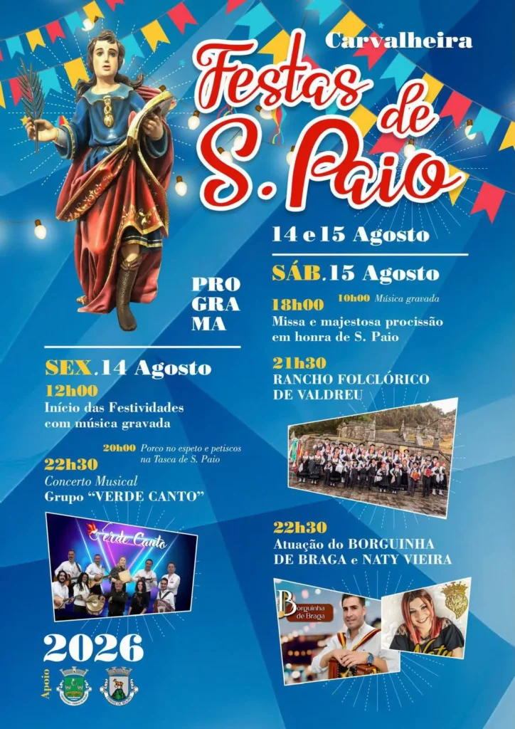 Festas de Carvalheira, Terras do Bouro (São Paio) 2026