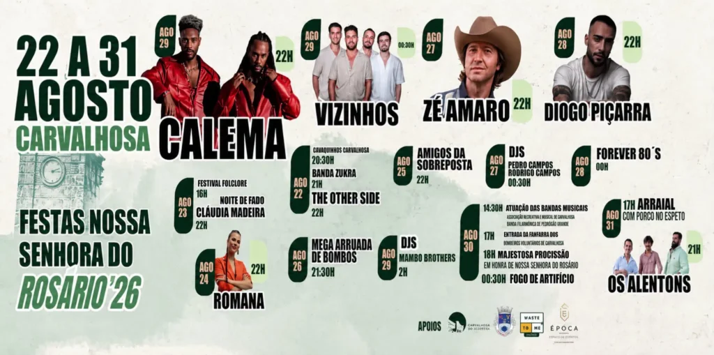 Festas da Carvalhosa (Senhora do Rosário) 2026