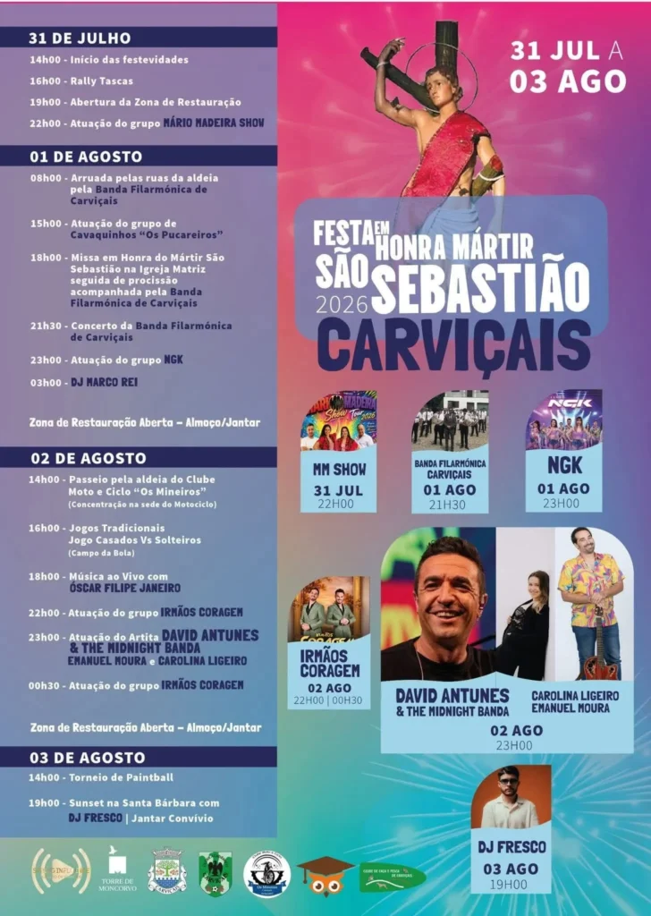 Festas de Carviçais (São Sebastião) 2026