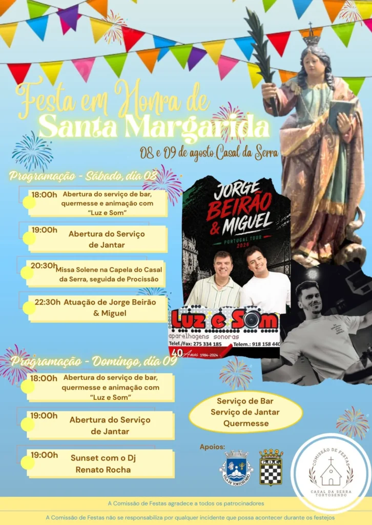 Festas de Casal da Serra, Tortosendo (Santa Margarida) 2026