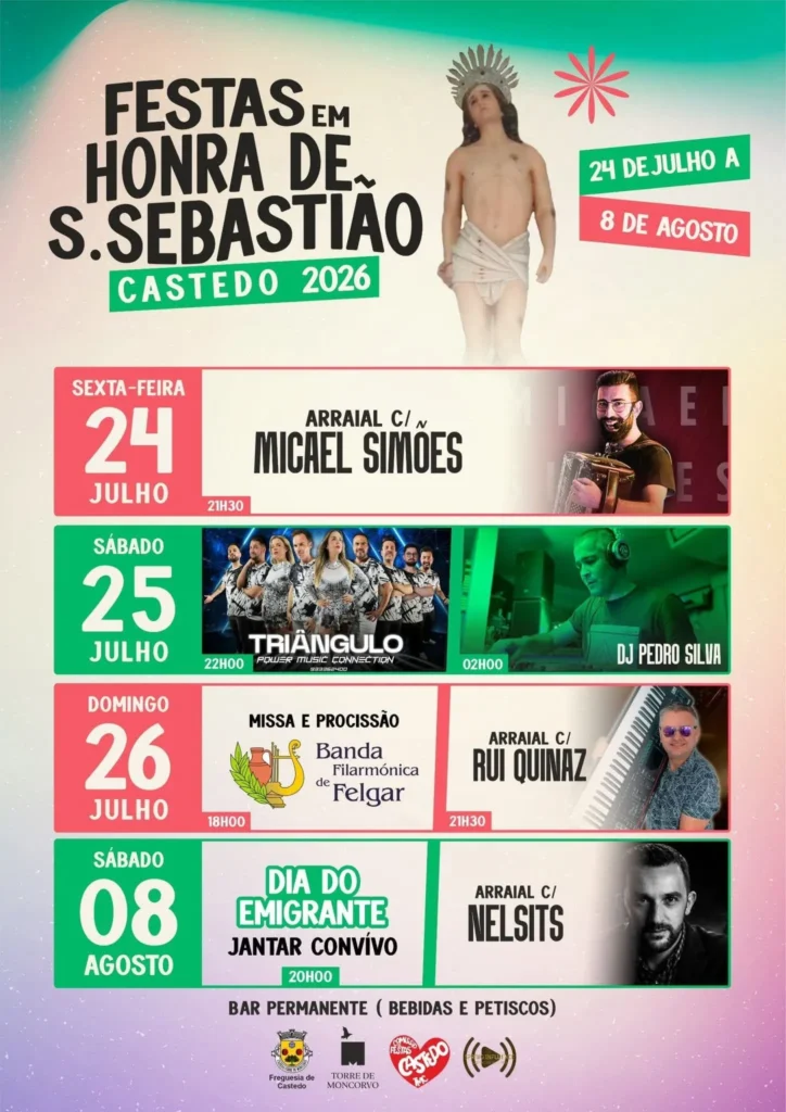 Festas de Castedo (São Sebastião) 2026