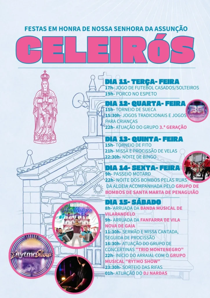 Festas de Celeirós (Senhora da Assunção) 2026
