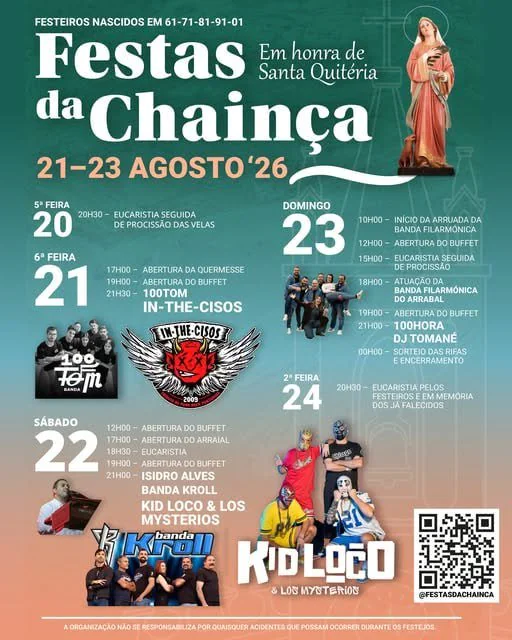 Festas de Chainça (Santa Quitéria) 2026