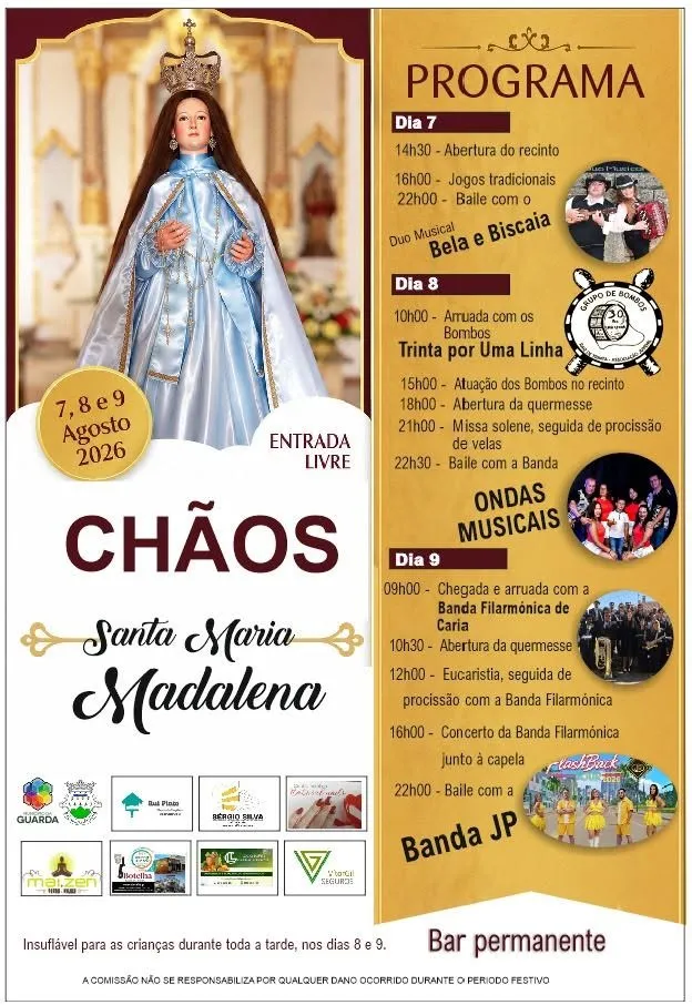 Festas de Chãos, Guarda 2026