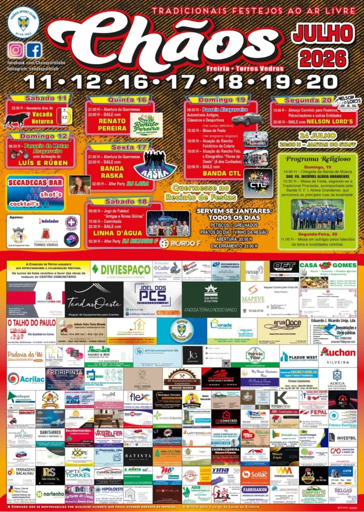 Festas de Chãos, Torres Vedras 2026