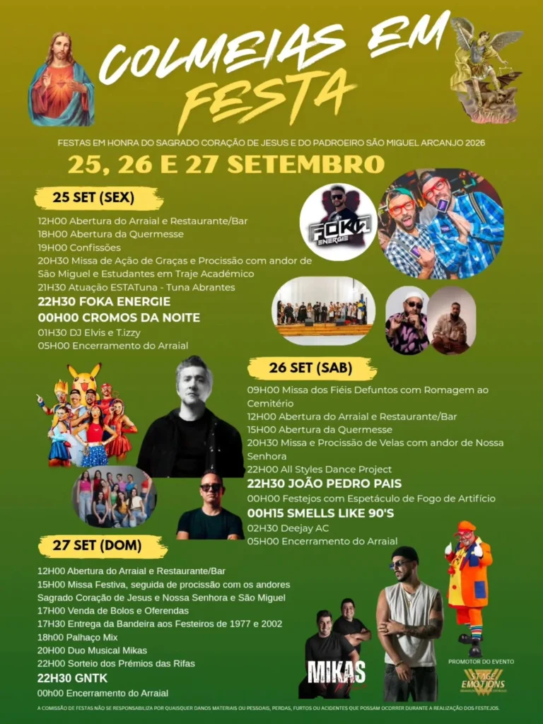 Festas de Colmeiras (Sagrado Coração de Jesus) 2026