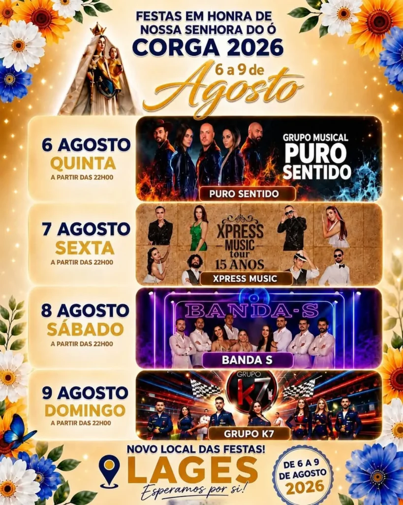 Festas de Corga, Lages (Senhora do Ó) 2026