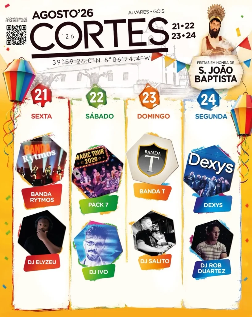 Festas de Cortes, Góis (São João) 2026