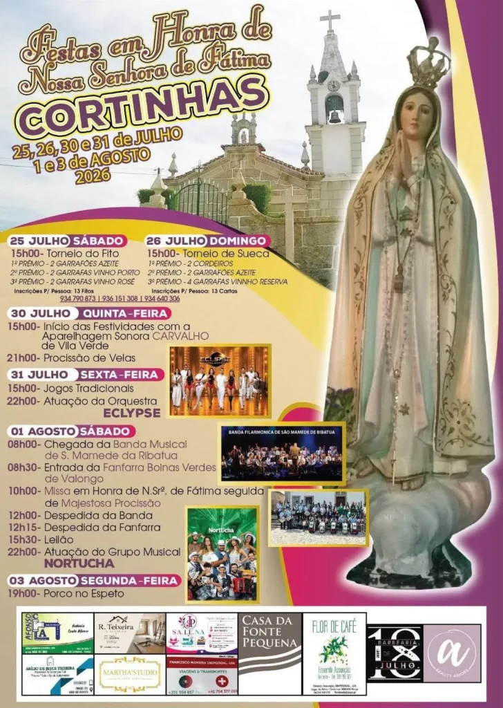Festas de Cortinhas (Senhora de Fátima) 2026