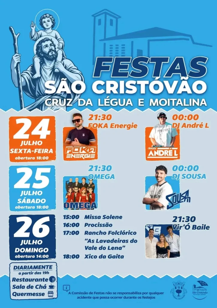 Festas de Cruz da Légua, Porto de Mós (São Cristóvão) 2026