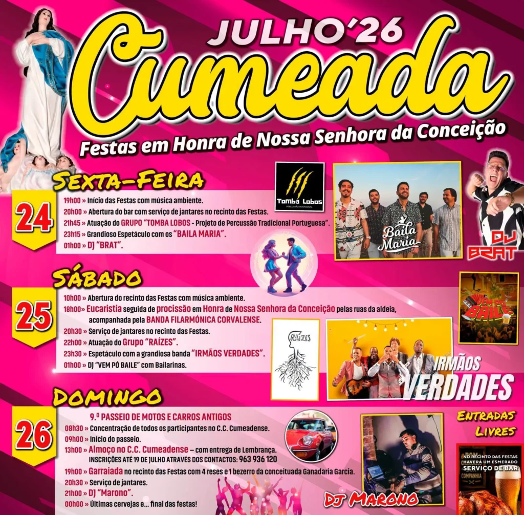 Festas de Cumeada, Reguengos de Monsaraz (Senhora da Conceição) 2026