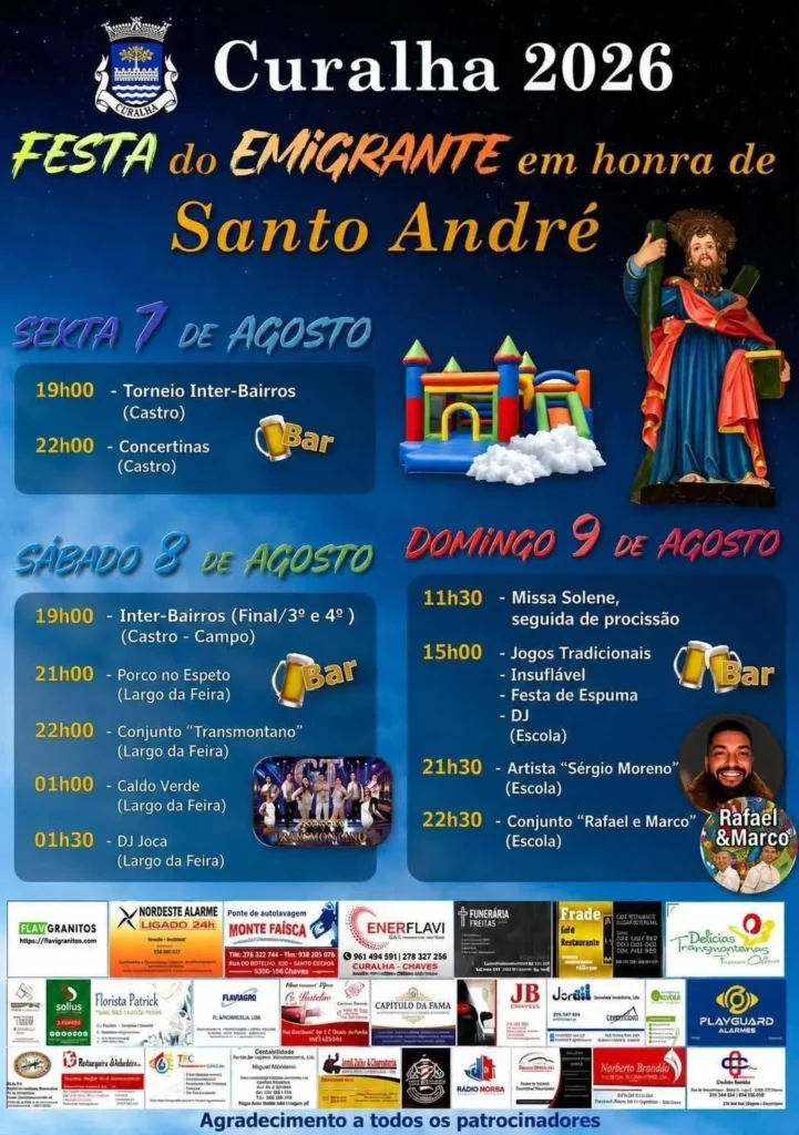 Festas de Curalha (Santo André) 2026