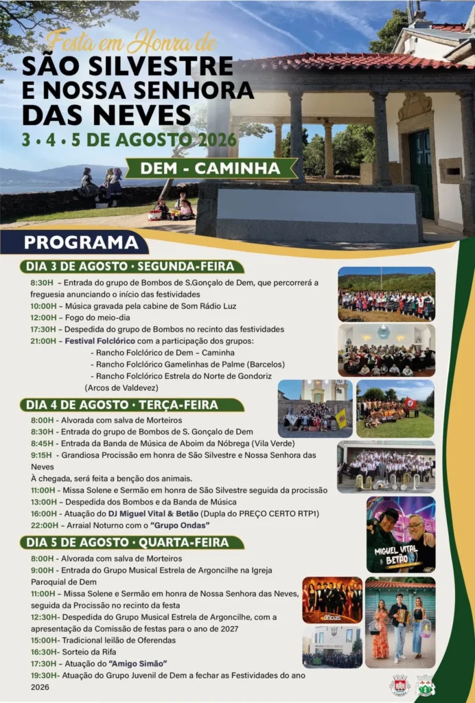 Festas de Dem, Caminha (São Silvestre) 2026
