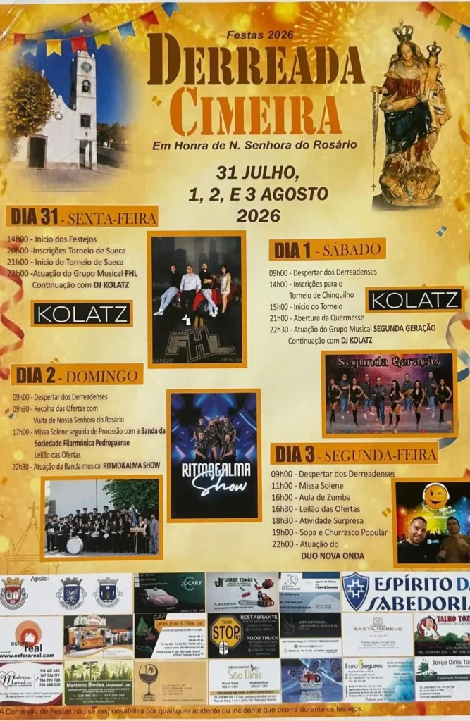 Festas de Derreada Cimeira (Senhora do Rosário) 2026
