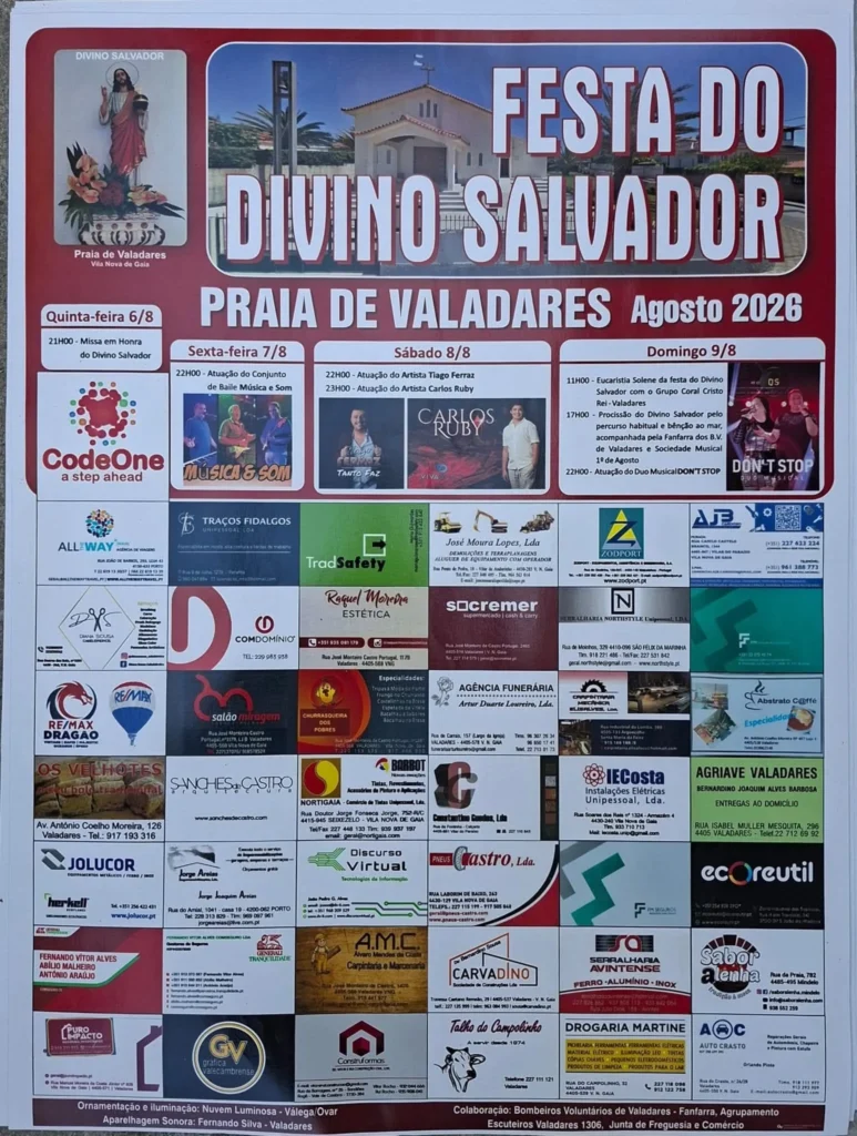 Festas da Praia de Valadares (Divino Salvador) 2026