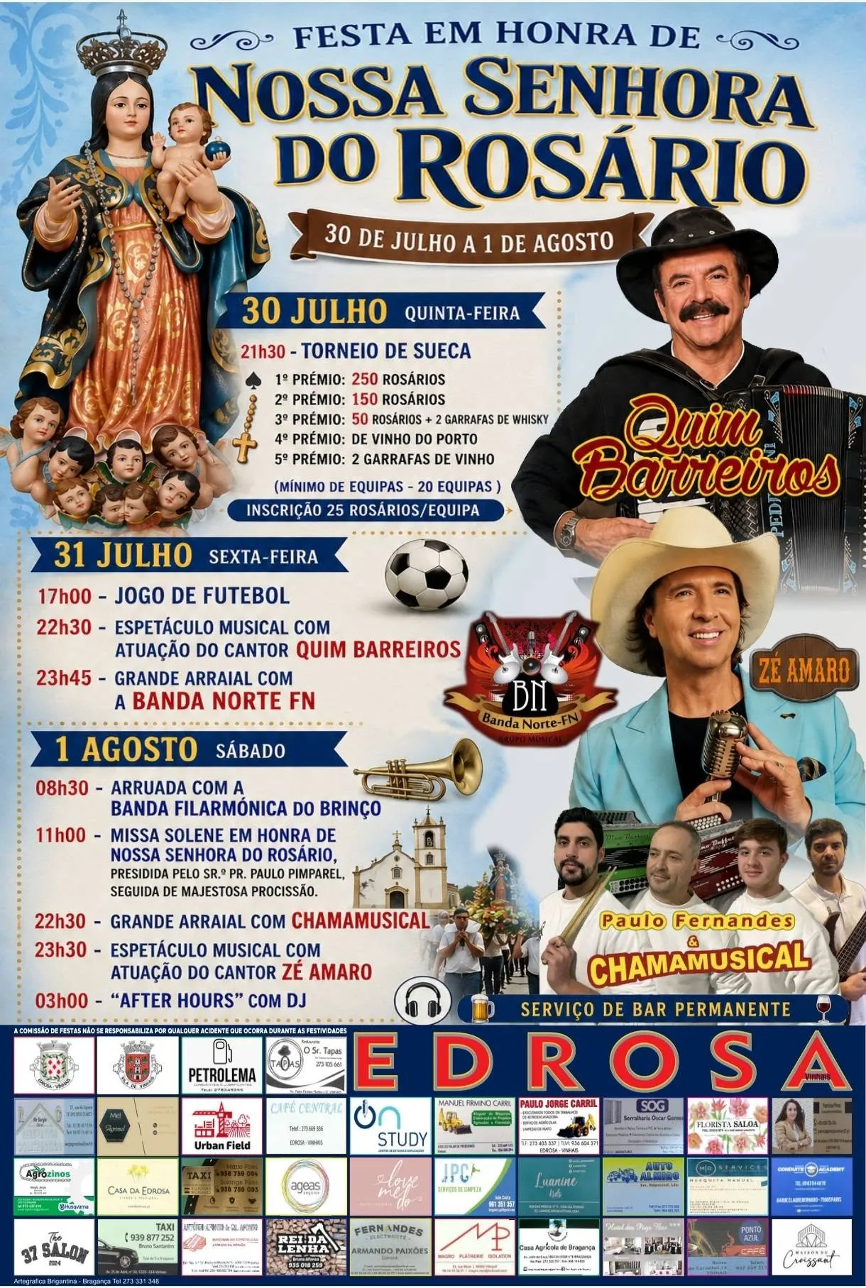 Festas de Edrosa (Senhora do Rosário) 2026