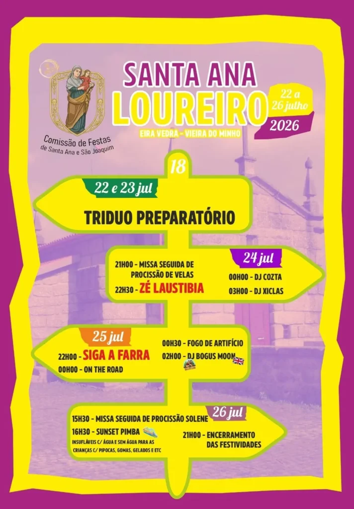Festas de Eira Vedra, Vieira do Minho (Santa Ana) 2026