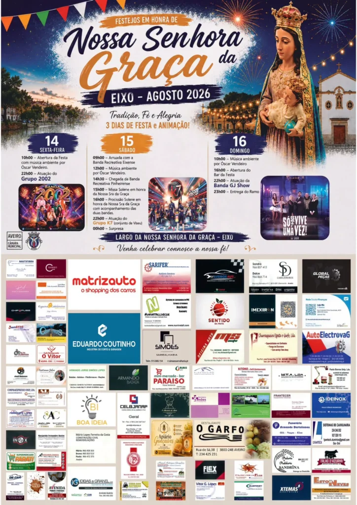 Festas de Eixo, Aveiro (Senhora da Graça) 2026