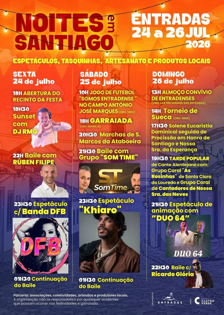 Festas de Entradas (Noites de Santiago) 2026