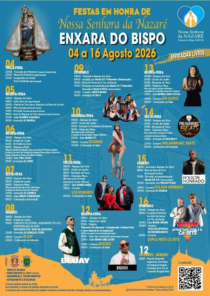 Festas de Enxara do Bispo (Senhora da Nazaré) 2026