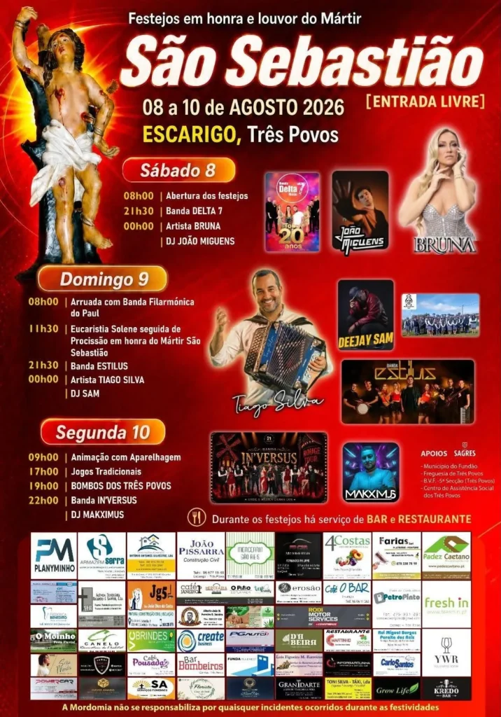 Festas de Escarigo (São Sebastião) 2026